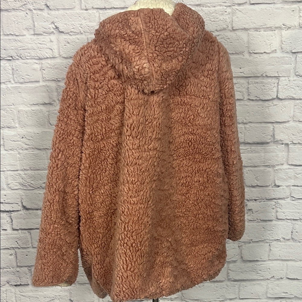 Warm Rose Gold Teddy Jacket - Picture 7 of 8